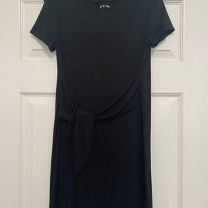 Black Tie Wrap Dress